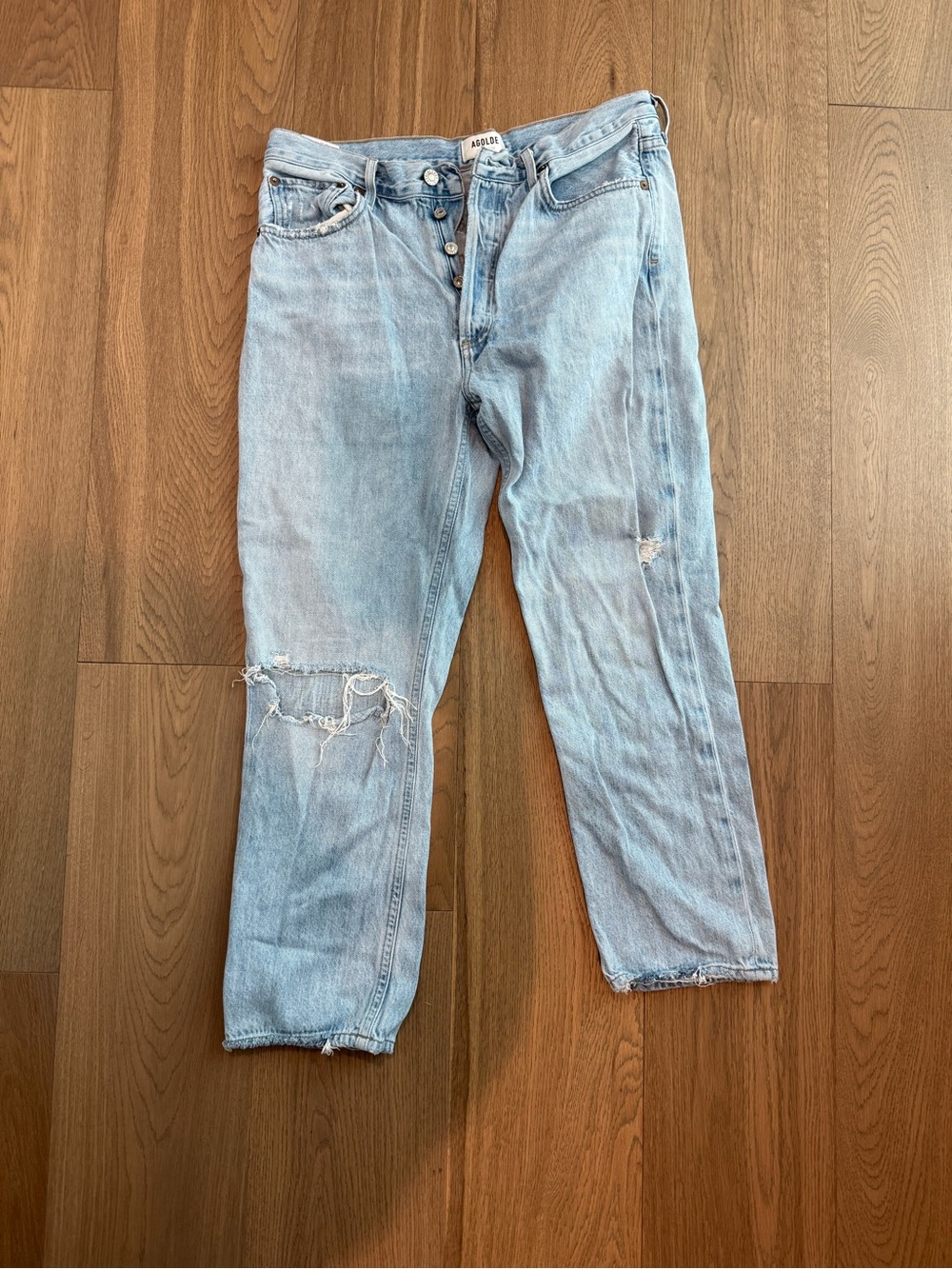 AGOLDE Light Blue Distressed WomeJeans
